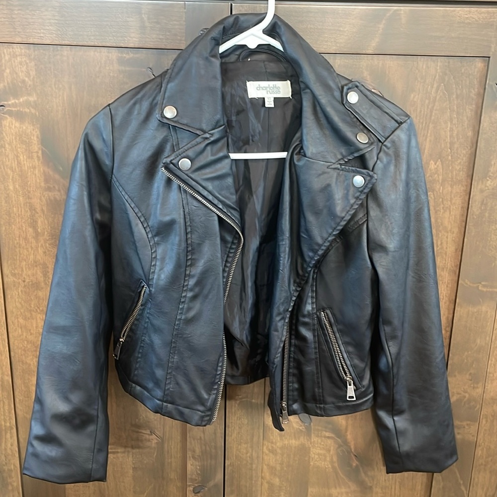 Black leather jacket
